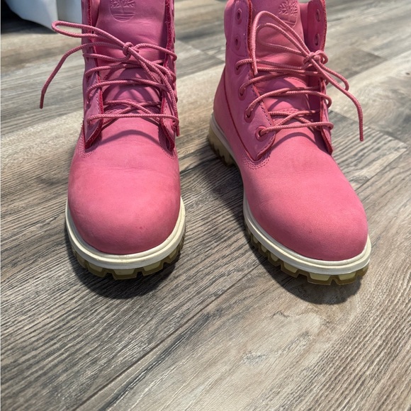 Timberland Women's Vibrant Pink Combat Boots - Picture 5 of 6